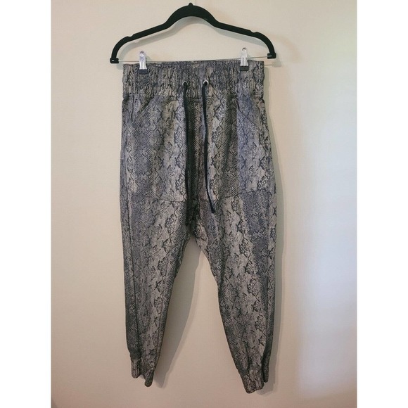 Prolific Other - Prolific Large Snake Print Denim Jogger Pants Jeans Black Grey Heavy